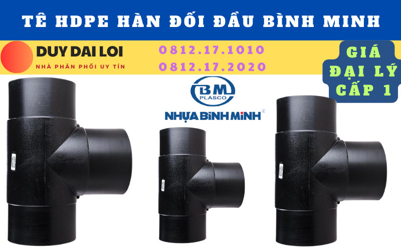 Tê hdpe bình minh hàn đối đầu Tê hdpe bình minh hàn đối đầu