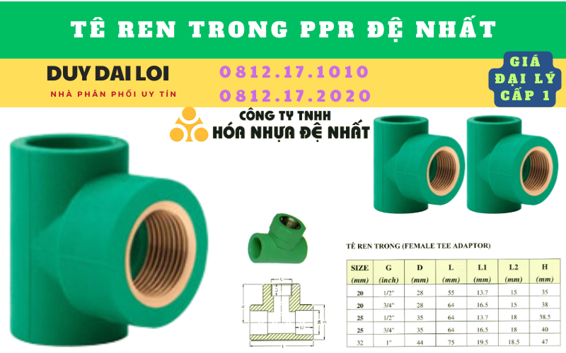 Tê ren trong  ppr đệ nhất  Tê ren trong  ppr đệ nhất