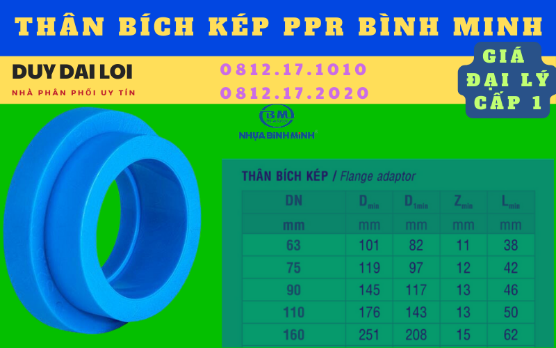 Thông số thân ppr Bình Minh Thông số thân ppr Bình Minh