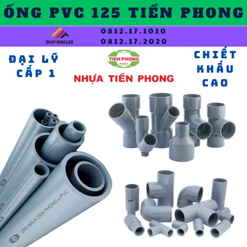 Kích thước và đặc tính kỹ thuật của ống nhựa PVC 125