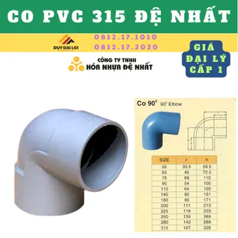 CO PVC 315 ĐỆ NHẤT