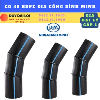 CO 45 HDPE GIA CÔNG BÌNH MINH HÀN ĐỐI ĐẦU