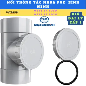 NỐI THÔNG TẮC PVC BÌNH MINH