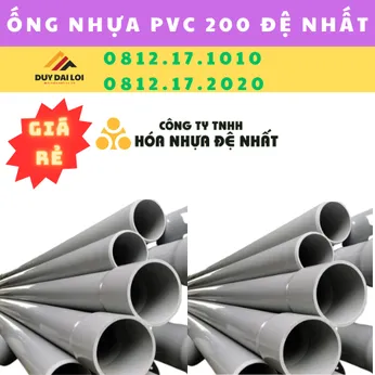 ỐNG NHỰA PVC 200 ĐỆ NHẤT