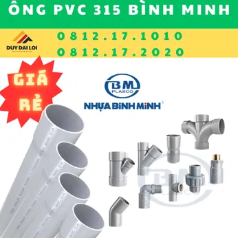 Ống nhựa pvc 315 bình minh