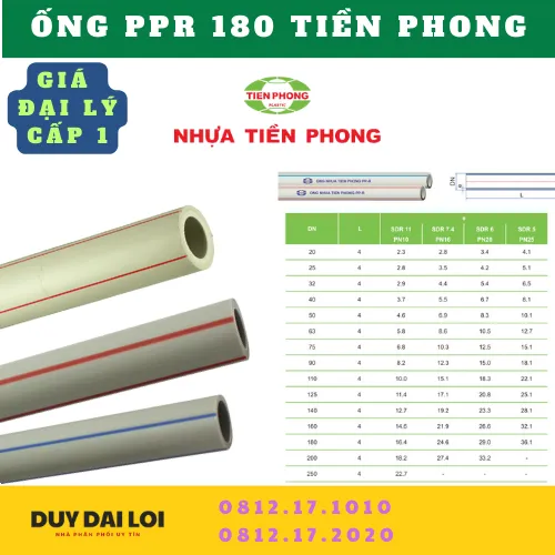 ỐNG PPR 180 TIỀN PHONG 