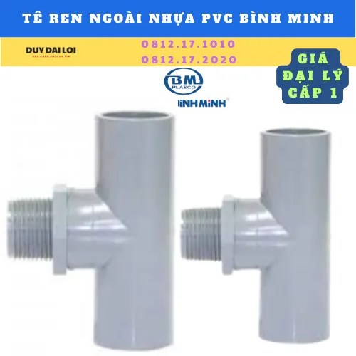 TÊ REN NGOÀI NHỰA PVC BÌNH MINH
