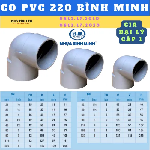 CO PVC 220 BÌNH MINH