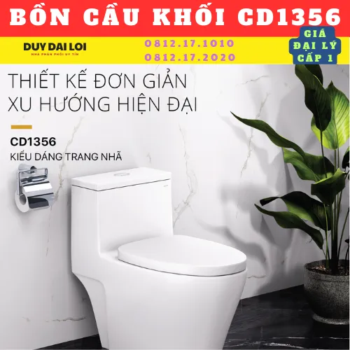 BỒN CẦU MỘT KHỐI CAESAR CD1356