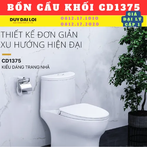 BỒN CẦU MỘT KHỐI CAESAR CD1375