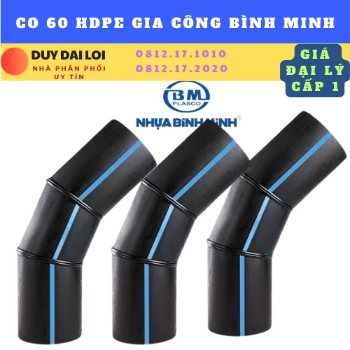 CO 60 HDPE GIA CÔNG BÌNH MINH HÀN ĐỐI ĐẦU