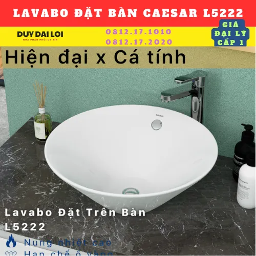 LAVABO ĐỂ BÀN CAESAR L5222
