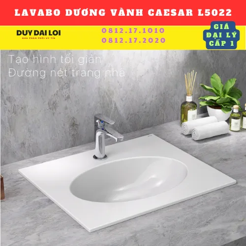 LAVABO DƯƠNG VÀNH CAESAR  L5022
