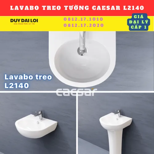 LAVABO TREO TƯỜNG CAESAR  L2140