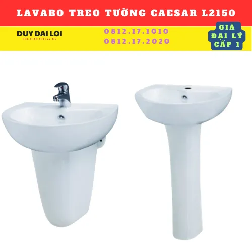 LAVABO TREO TƯỜNG CAESAR  L2150