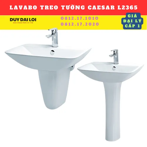 LAVABO TREO TƯỜNG CAESAR  L2365