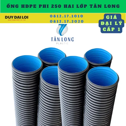 ỐNG HDPE PHI 250 HAI LỚP TÂN LONG