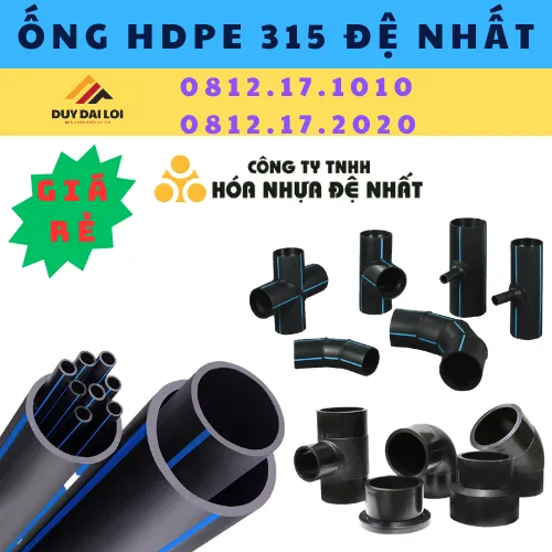 Ống hdpe D315 đệ nhất