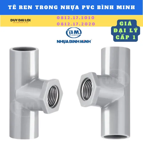 TÊ REN TRONG NHỰA PVC BÌNH MINH