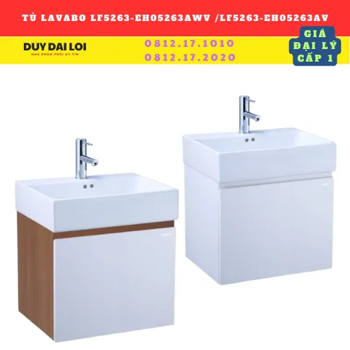  TỦ CHẬU LAVABO TREO TƯỜNG CAESAR  LF5263-EH05263AWV /LF5263-EH05263AV