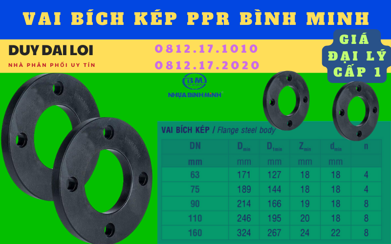 Thông số vai ppr Bình Minh Thông số vai ppr Bình Minh