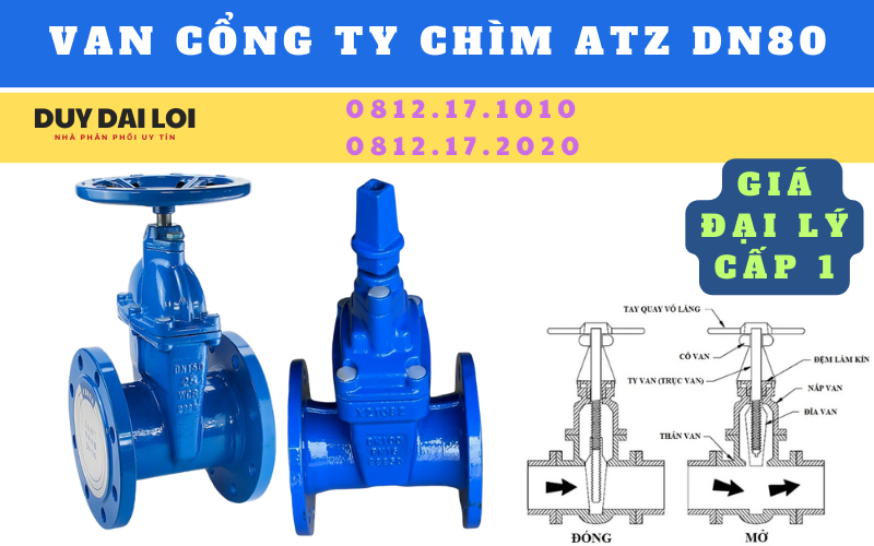 van cổng ty chìm atz dn80 van cổng ty chìm atz dn80