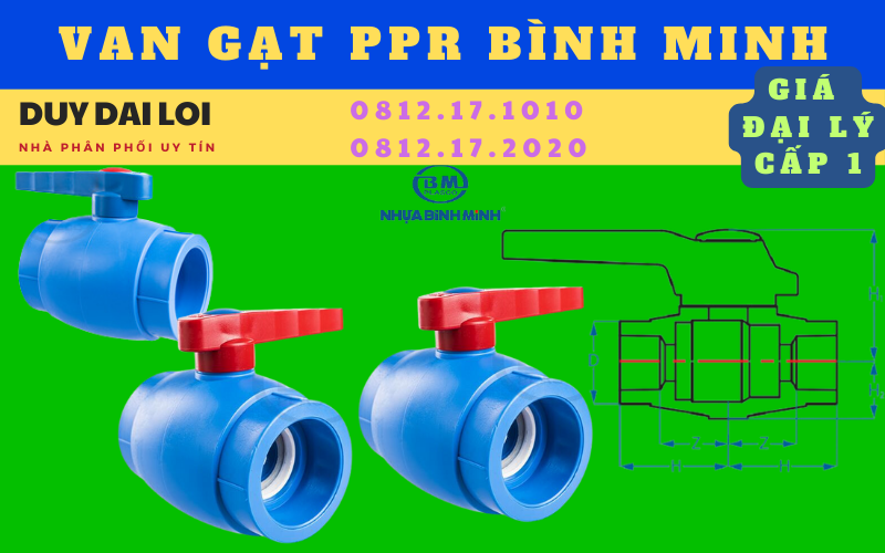 van gạt ppr Bình Minh van gạt ppr Bình Minh