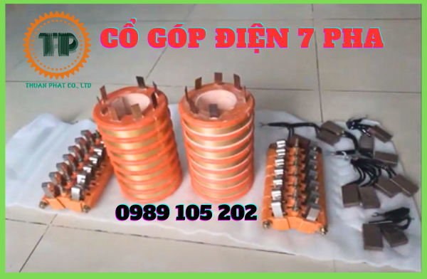 Cổ góp điện 7 pha Cổ góp điện 7 pha