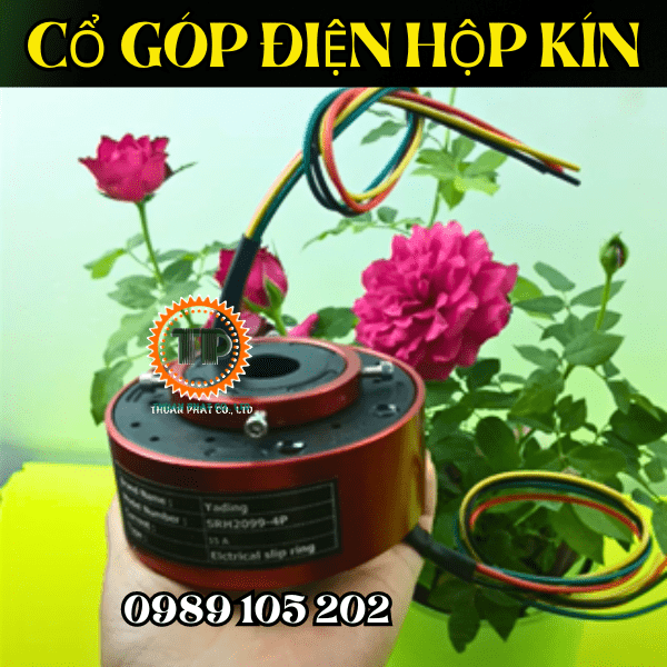 Cổ góp điện hộp kín 4 pha trục 20 mm Cổ góp điện hộp kín 4 pha trục 20 mm