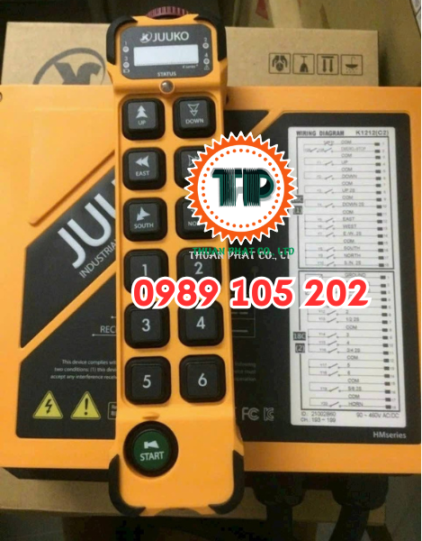 Điều khiển cầu trục Juuko K600, K606, K800, K808, K1000, K1001, K1200 Điều khiển cầu trục Juuko K600, K606, K800, K808, K1000, K1001, K1200