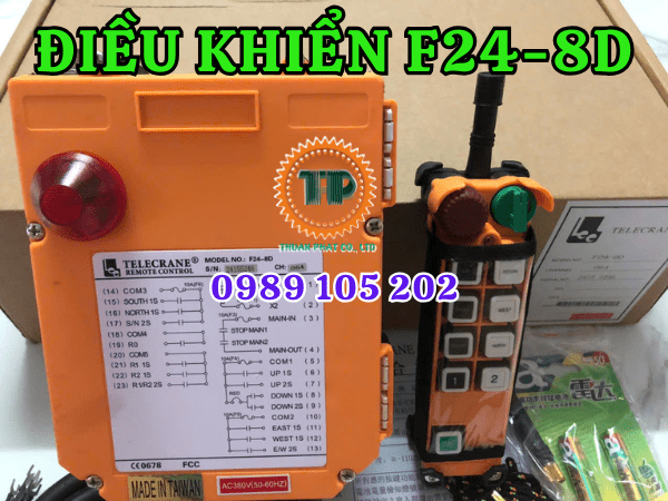 Điều khiển cầu trục từ xa 8 nút Telecrane F24-8D Điều khiển cầu trục từ xa 8 nút Telecrane F24-8D