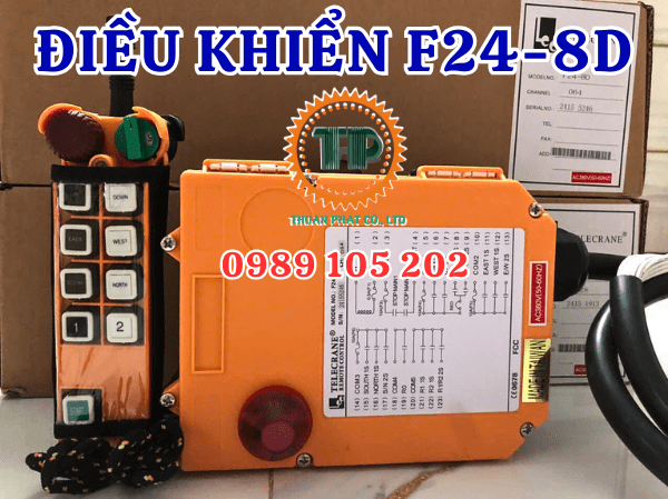 Điều khiển cầu trục từ xa 8 nút Telecrane F24-8D Điều khiển cầu trục từ xa 8 nút Telecrane F24-8D