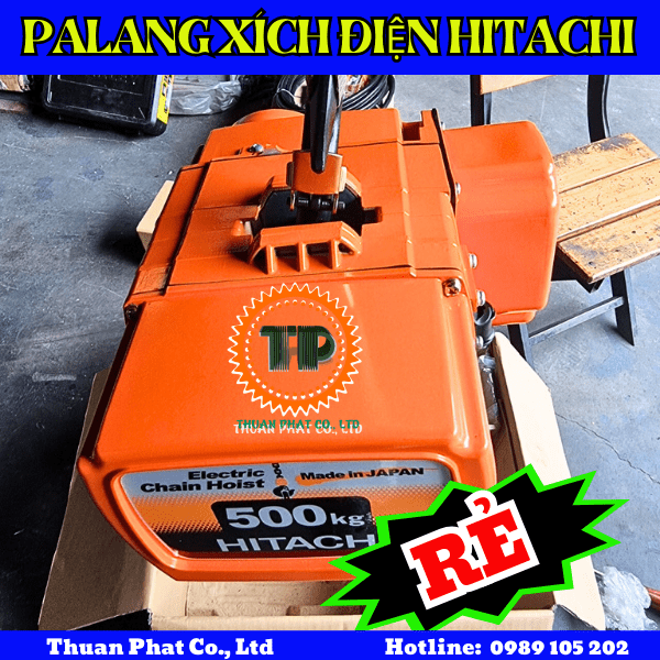 Palang xích điện 500kg Hitachi  Palang xích điện 500kg Hitachi