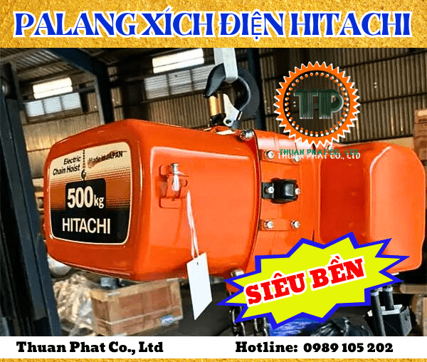 Palang xích điện 500kg Hitachi  Palang xích điện 500kg Hitachi