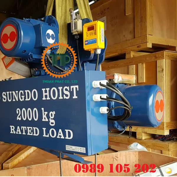 Palang cáp điện dầm đơn 2 tấn