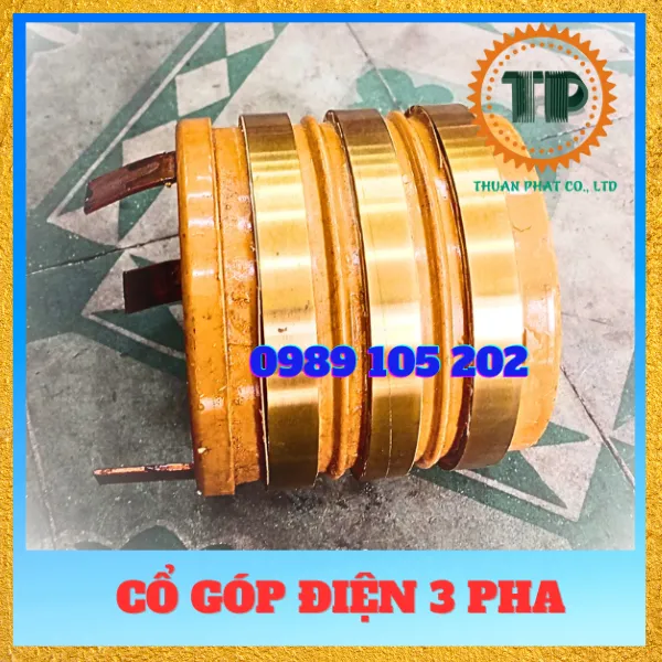 Cổ góp điện 3 vành, trục 65mm