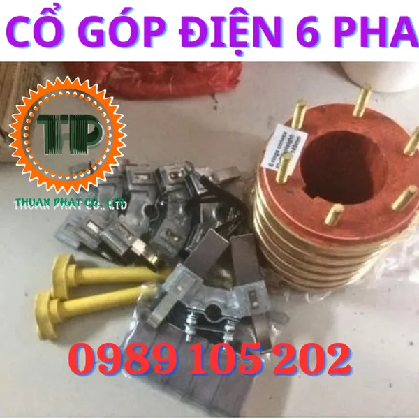 Cổ góp điện 6 pha (vành góp điện 6 pha)