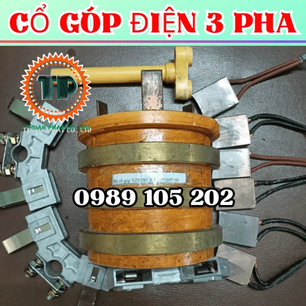 Cổ góp điện 3 pha YZR280 kích thước 65x160x140mm