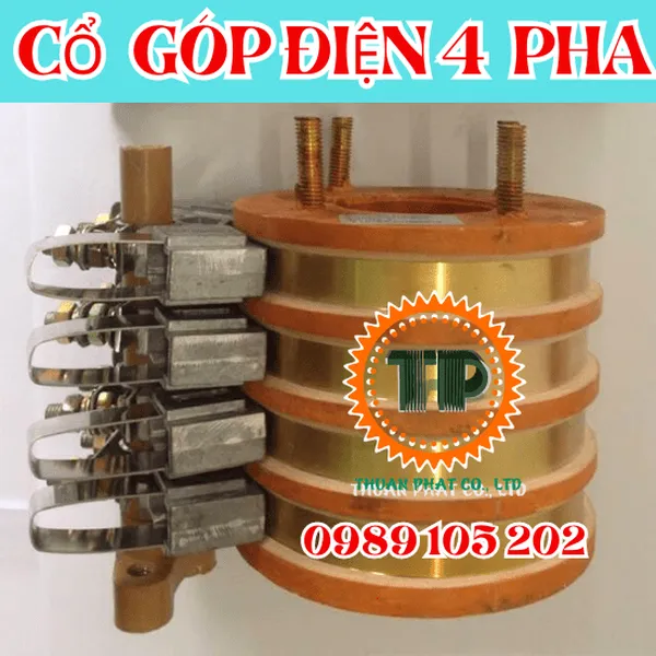 Cổ góp điện 4 pha kích thước 60x140x130mm
