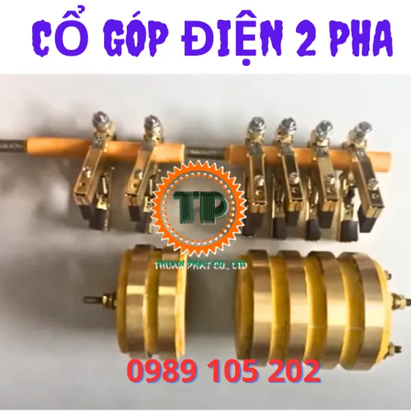 Cổ góp điện 2 pha kích thước 20*60*50mm