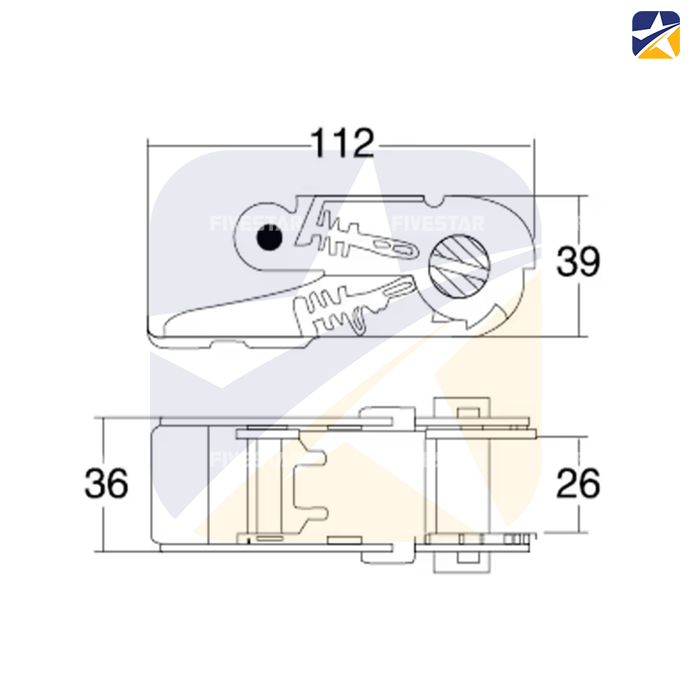 Bảng vẽ kỹ thuật đầu tăng đơ bản 25mm tải 800kg Bảng vẽ kỹ thuật đầu tăng đơ bản 25mm tải 800kg