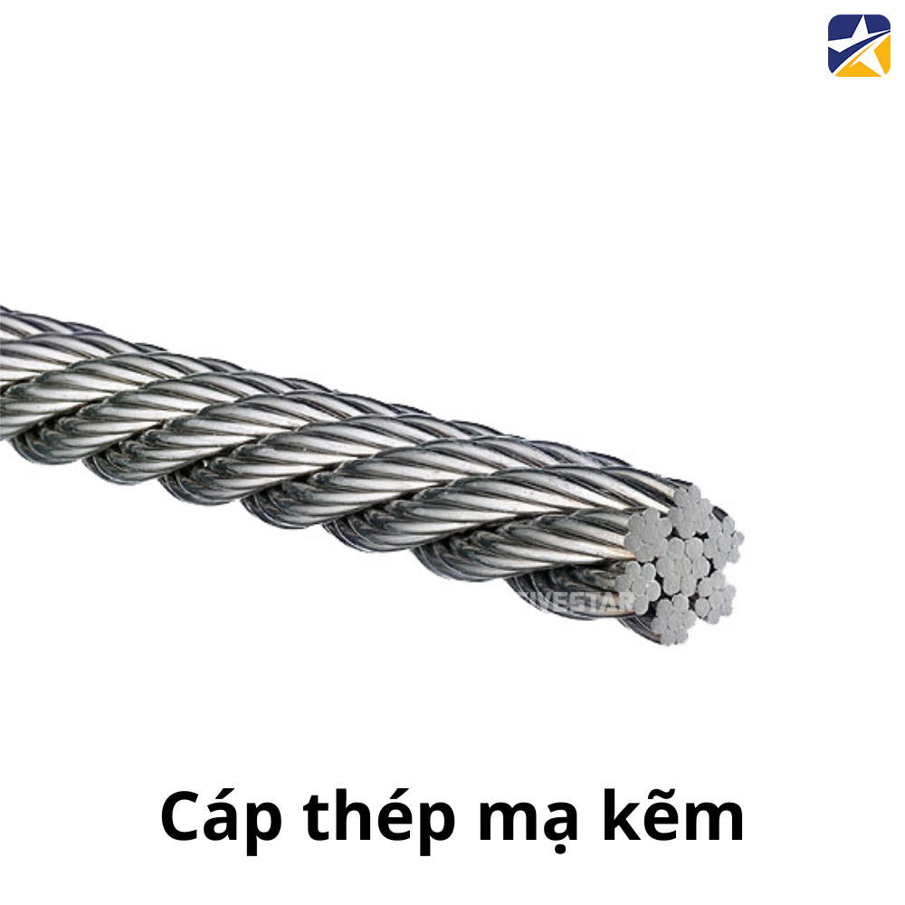 Cáp thép mạ kẽm Cáp thép mạ kẽm