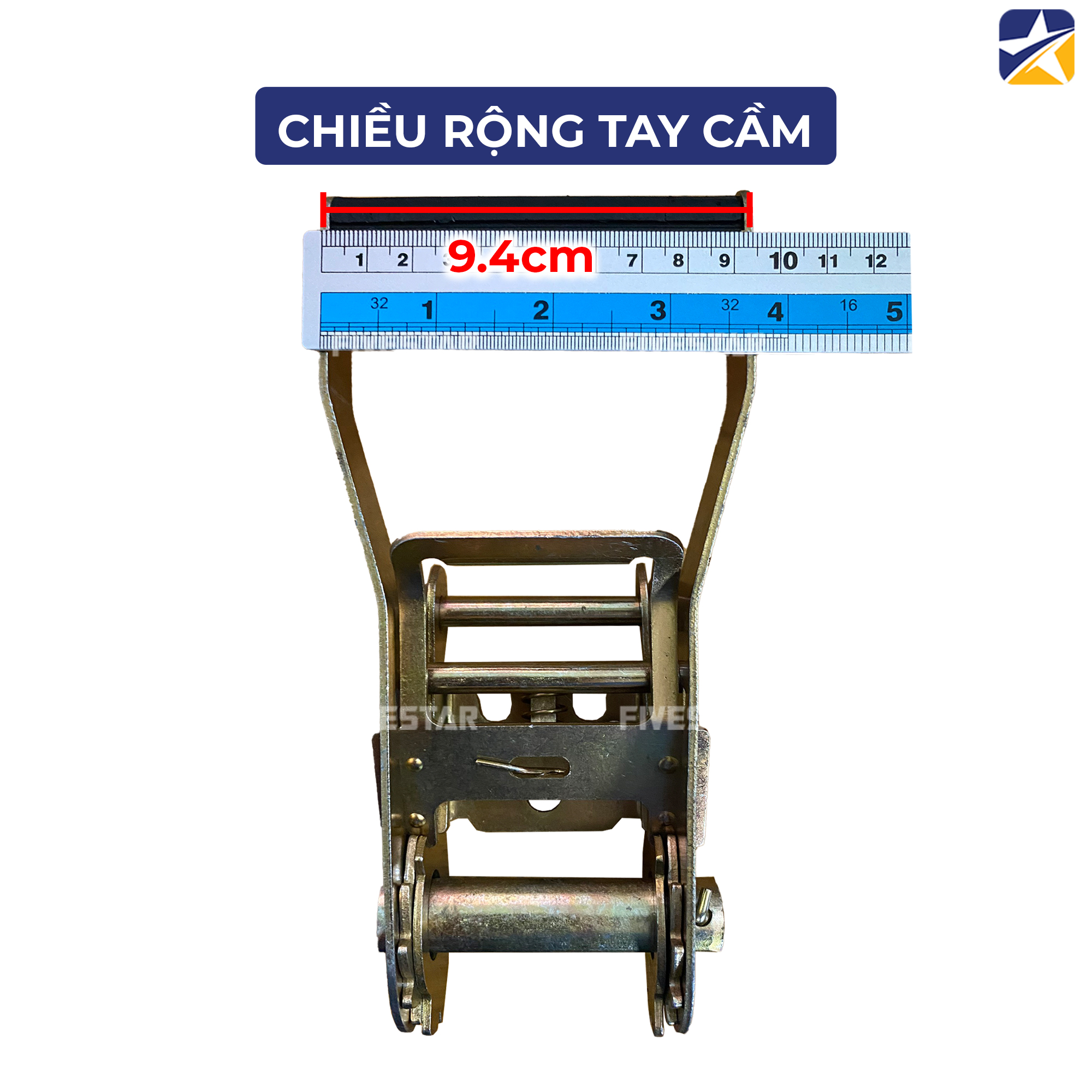 Chiều dài cán cầm đầu tăng đơ bản 50mm tải 3 tấn Chiều dài cán cầm đầu tăng đơ bản 50mm tải 3 tấn