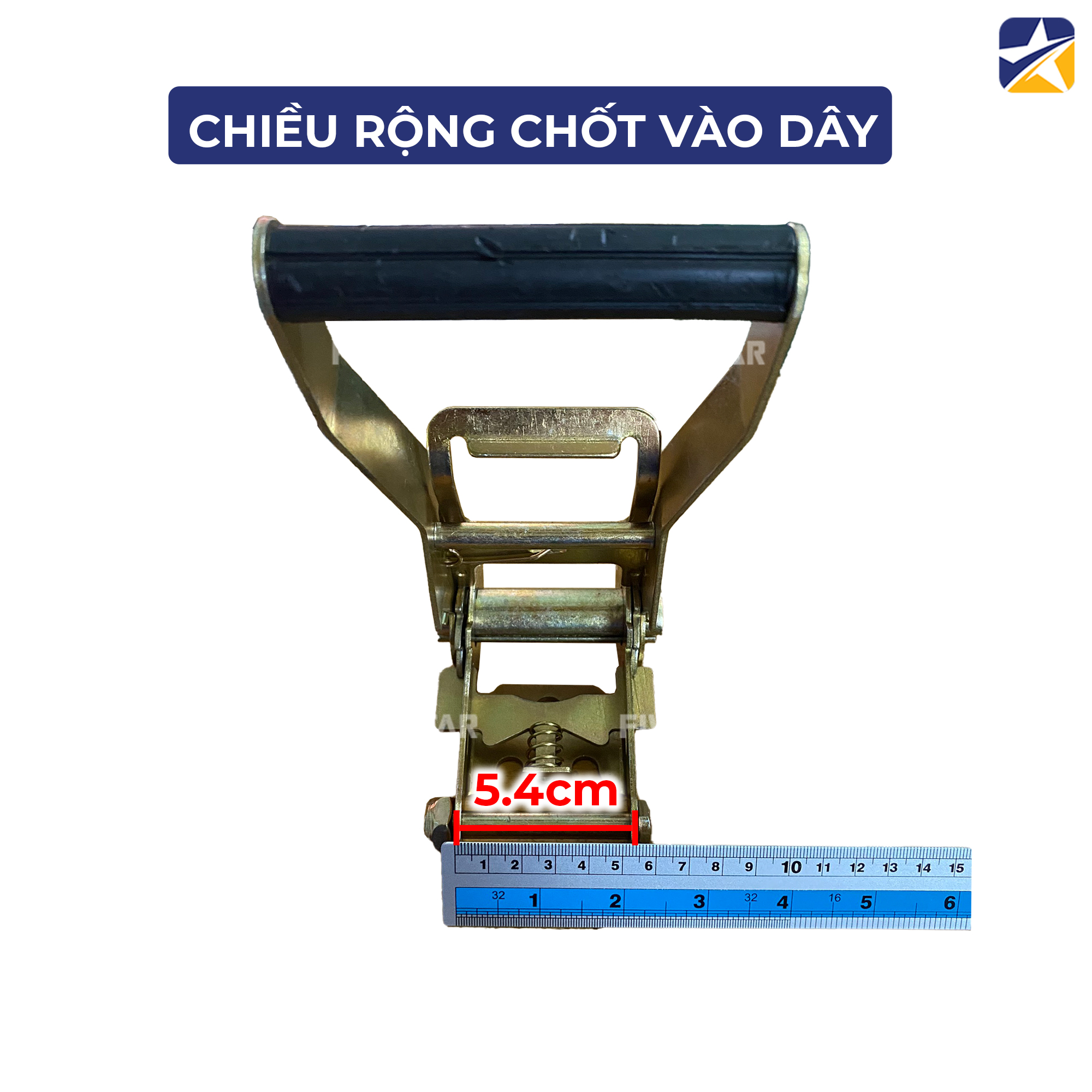 Chiều dài chốt vô dây của đầu tăng đơ bản 50mm tải 3 tấn Chiều dài chốt vô dây của đầu tăng đơ bản 50mm tải 3 tấn