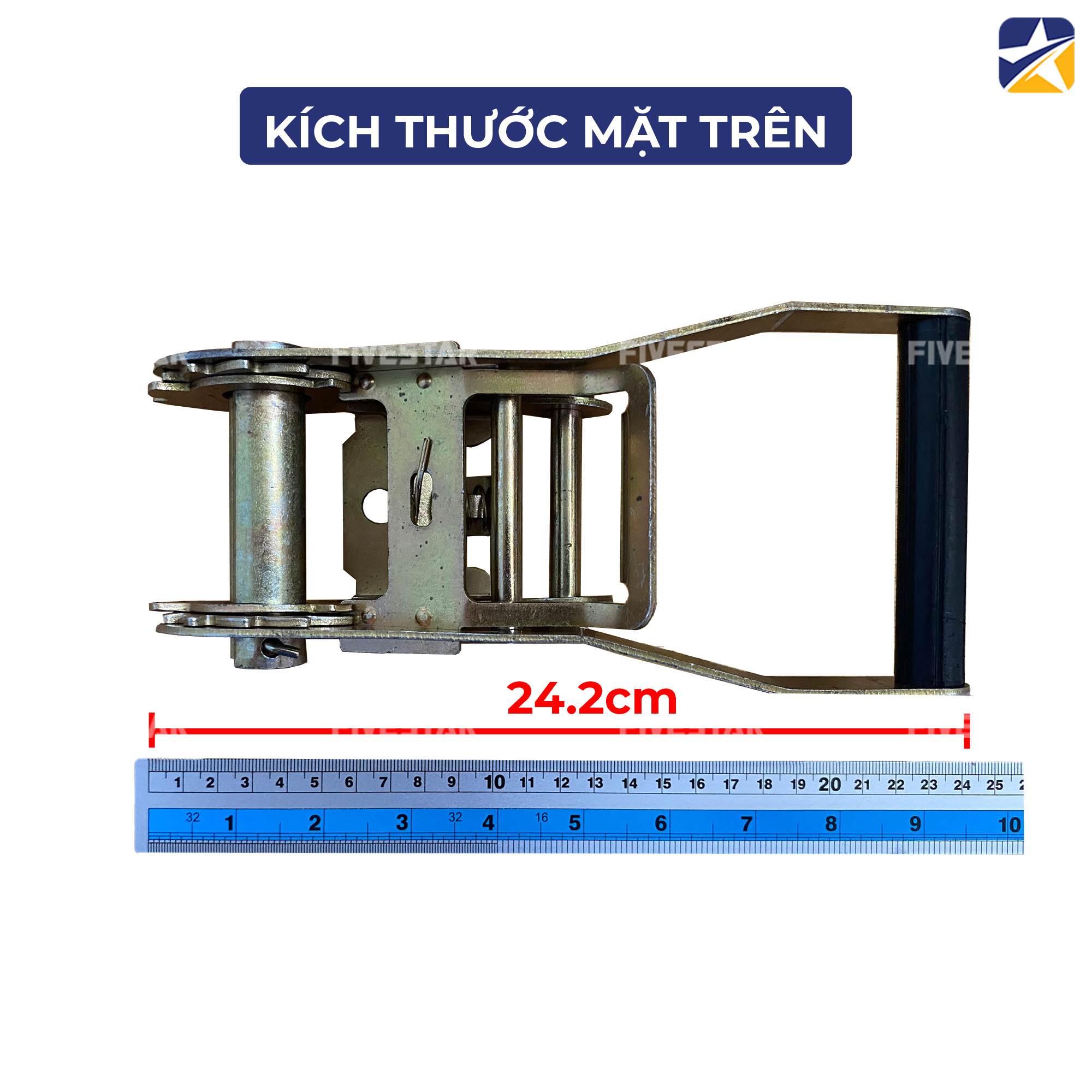 Chiều dài mặt trên của đầu tăng đơ bản 50mm tải 3 tấn Chiều dài mặt trên của đầu tăng đơ bản 50mm tải 3 tấn