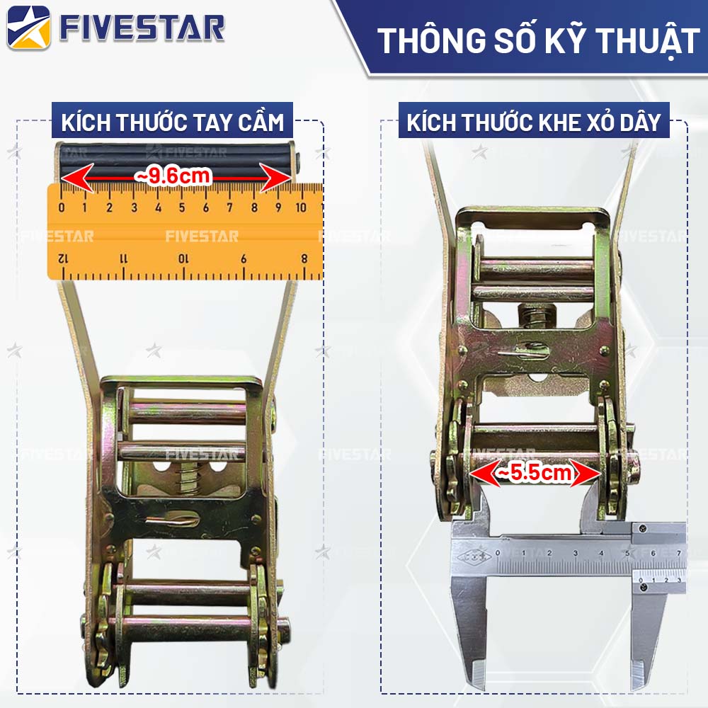Chiều rộng của cán nhựa đầu tăng đơ bản 50mm tải 5 tấn Chiều rộng của cán nhựa đầu tăng đơ bản 50mm tải 5 tấn