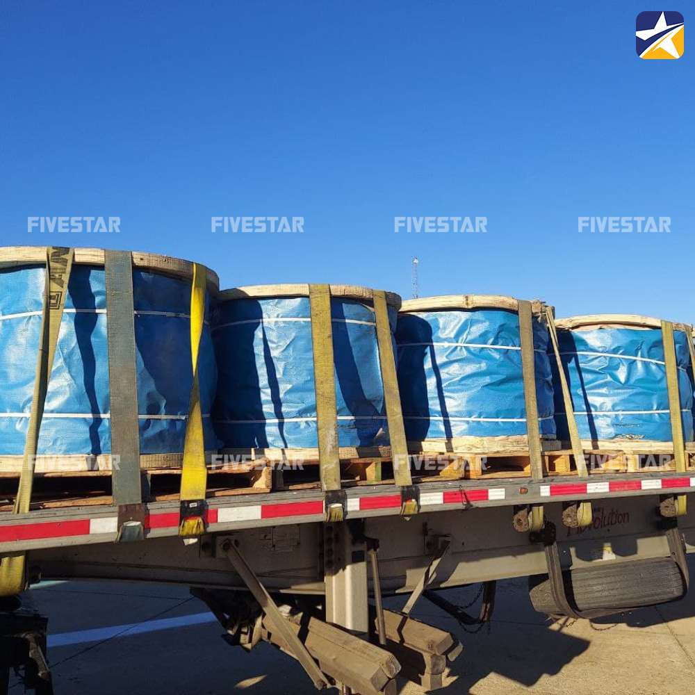 Đảm bảo số lượng dây chằng phù hợp với trọng lượng cuộn thép được chở Đảm bảo số lượng dây chằng phù hợp với trọng lượng cuộn thép được chở