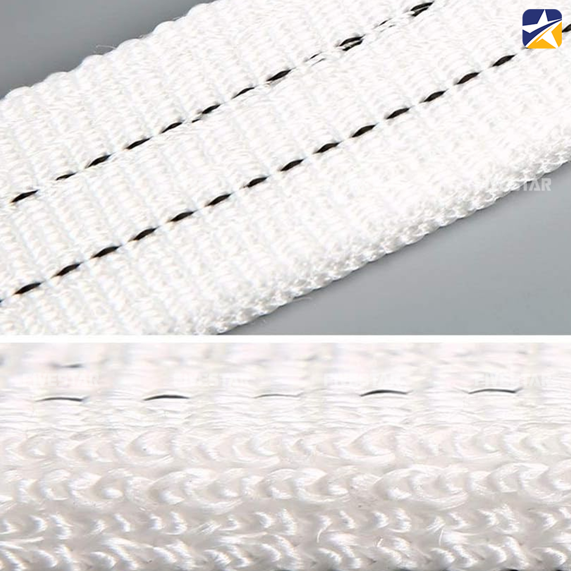 Dây Cáp vải cẩu hàng Hàn Quốc được dệt từ các sợi Polyester cường lực Dây Cáp vải cẩu hàng Hàn Quốc được dệt từ các sợi Polyester cường lực