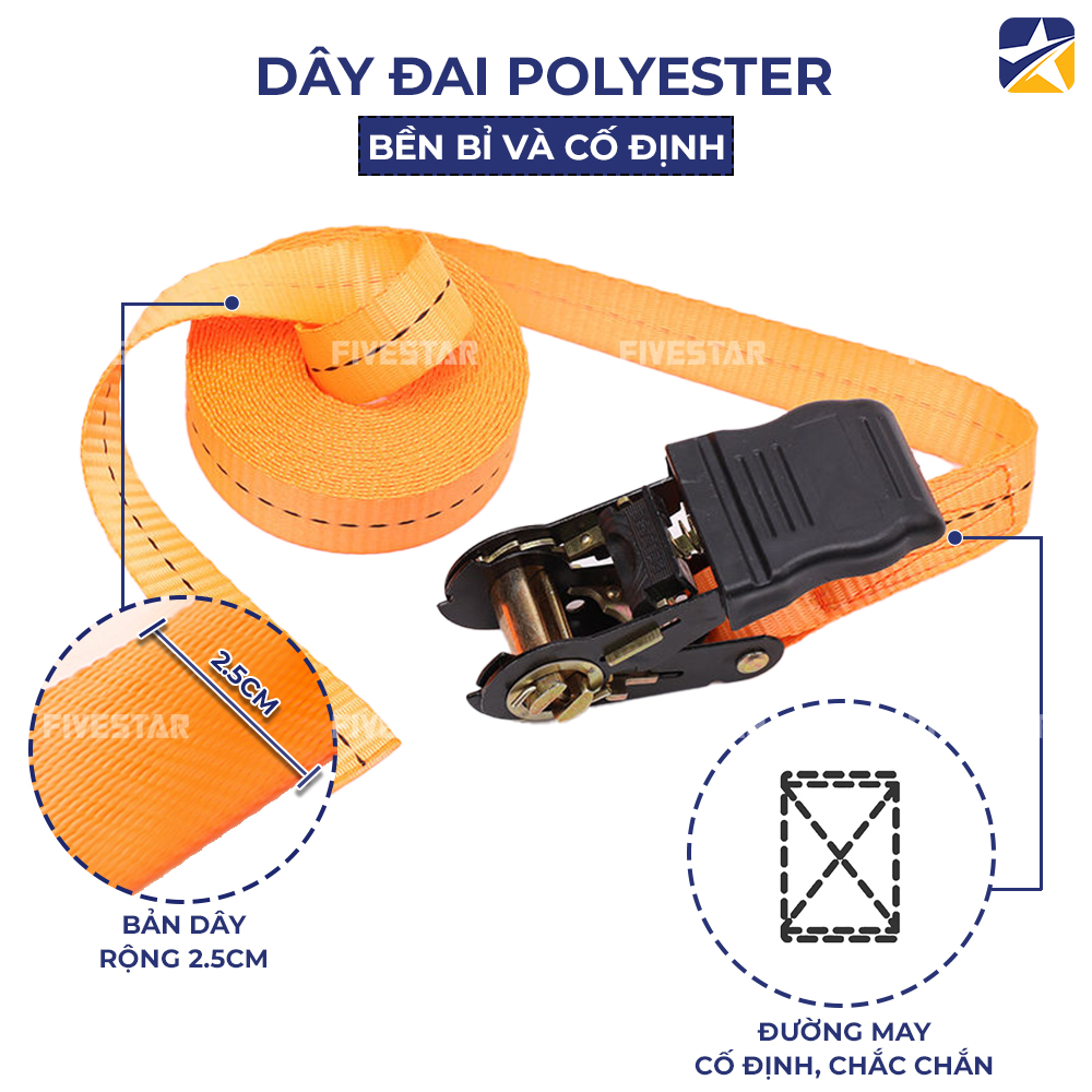 Dây polyester bền bỉ chắc chắn Dây polyester bền bỉ chắc chắn