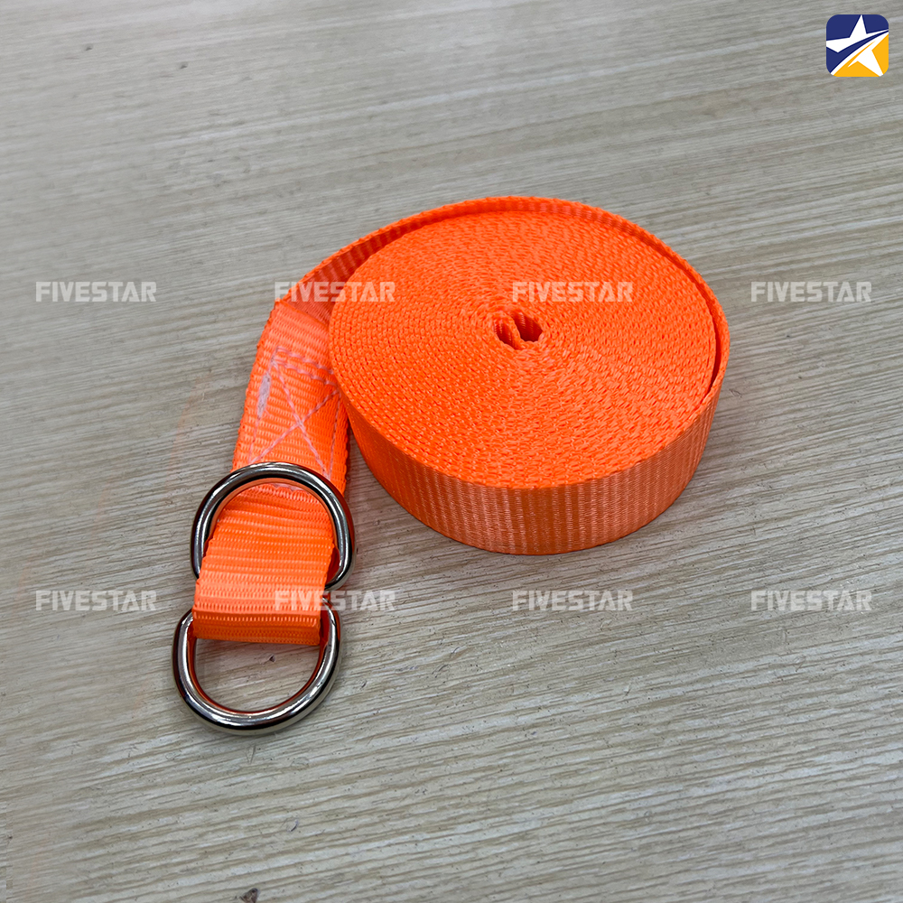 Dây ràng D ring bản 25mm màu cam Dây ràng D ring bản 25mm màu cam